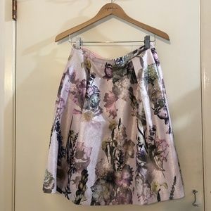 Ted Baker A-Line Printed A-Line Skirt Size 4